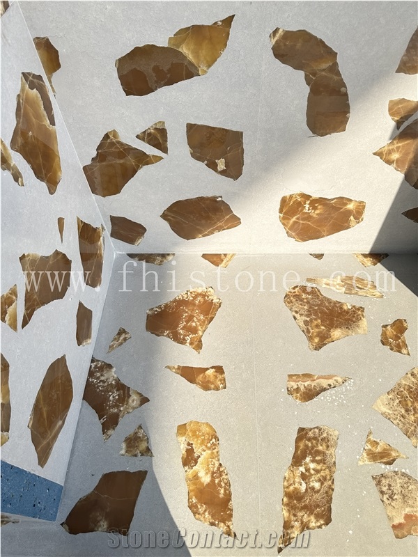 Light Transmitting Terrazzo Translucent Terrazzo Floor Tiles