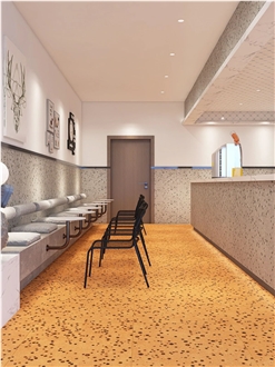 Orange Bubble  Slab Yellow Bubble Terrazzo Floor Tiles