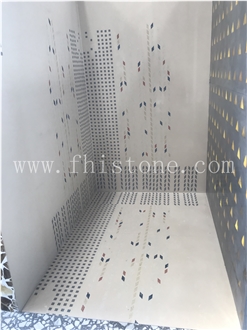 Rhombus Shape Terrazzo Mosaic Design Terrazzo Slabs