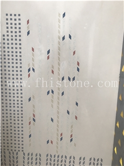 Rhombus Shape Terrazzo Mosaic Design Terrazzo Slabs
