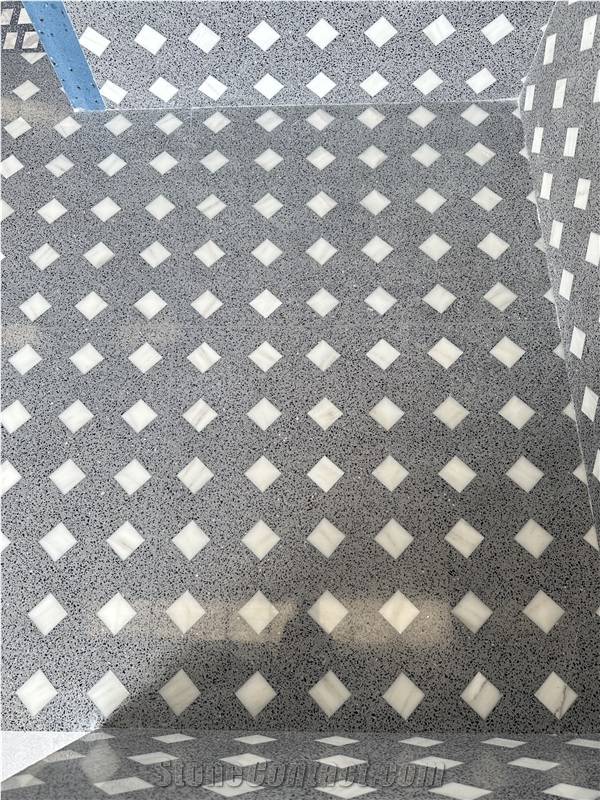 Square Mosaic Terrazzo Geometric Customized  Terrazzo Slabs