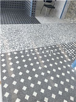 Square Mosaic Terrazzo Geometric Customized  Terrazzo Slabs