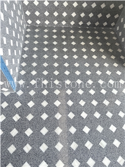 Square Mosaic Terrazzo Geometric Customized  Terrazzo Slabs