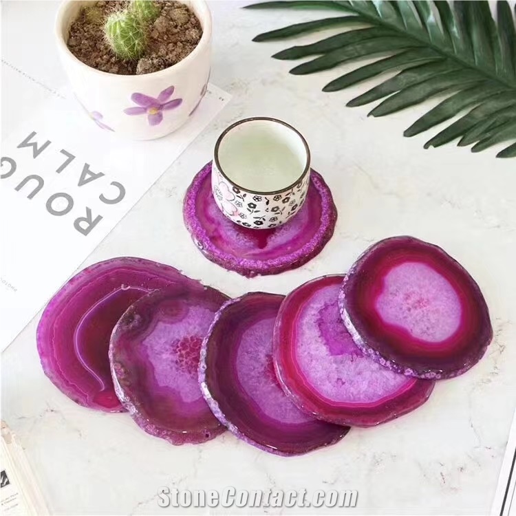 Blue Agate  Perfume/Food/Coffee Coasters Kitchen Accessories