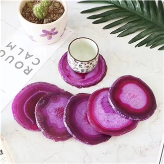 Blue Agate  Perfume/Food/Coffee Coasters Kitchen Accessories
