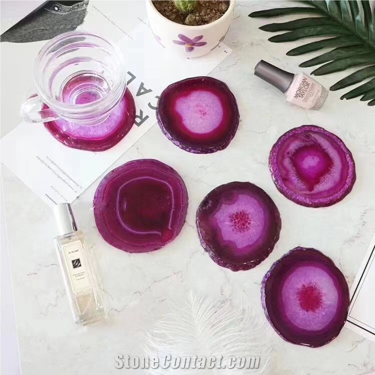 Blue Agate  Perfume/Food/Coffee Coasters Kitchen Accessories