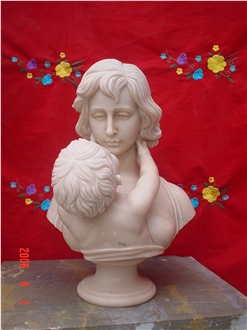 Natural Marble Interior Modern Head Statue