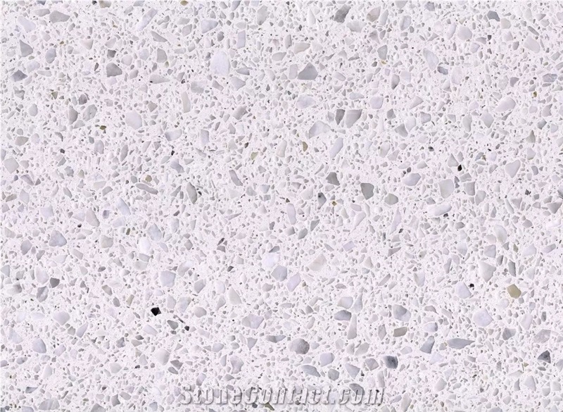 White Terrazzo Inorganic Polish Slab Terrazzo Slabs