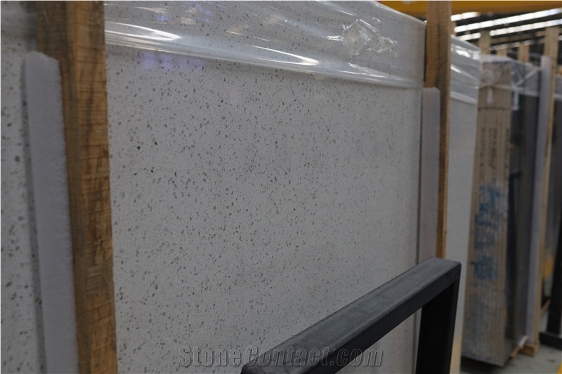 White Terrazzo Inorganic Polish Slab Terrazzo Slabs