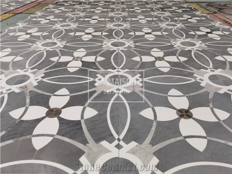 High-End Hotel Project Medallions Waterjet With Brass