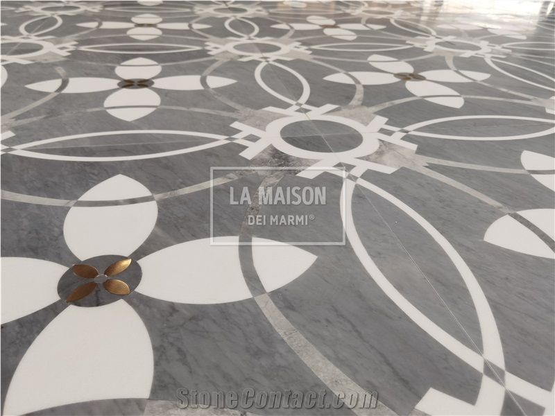 High-End Hotel Project Medallions Waterjet With Brass