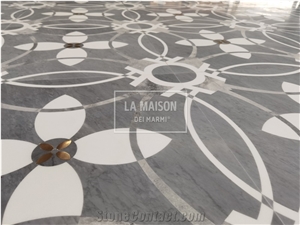 High-End Hotel Project Medallions Waterjet With Brass
