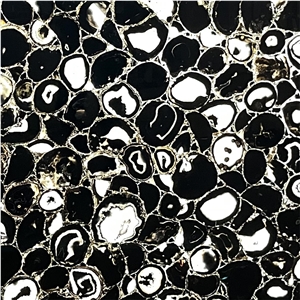 Bazil Black Small Black Backlit Agate Tile, Gem Stone Slabs Bazil Black Small Black Backlit Agate Tile, Gem Stone Slabs