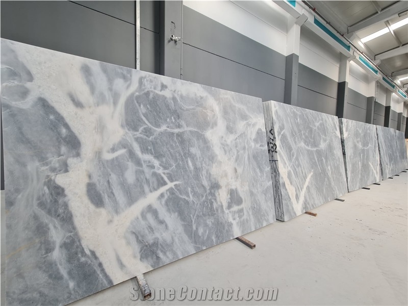 Afyon Bardiglio Gray Marble Slab Tiles