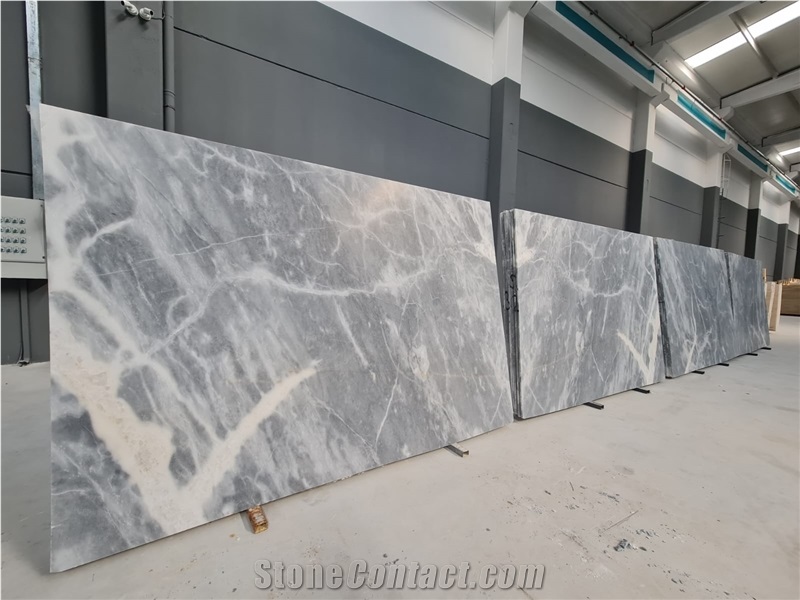 Afyon Bardiglio Gray Marble Slab Tiles