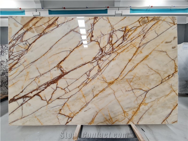 Afyon Golden River Marble Slab & Tiles