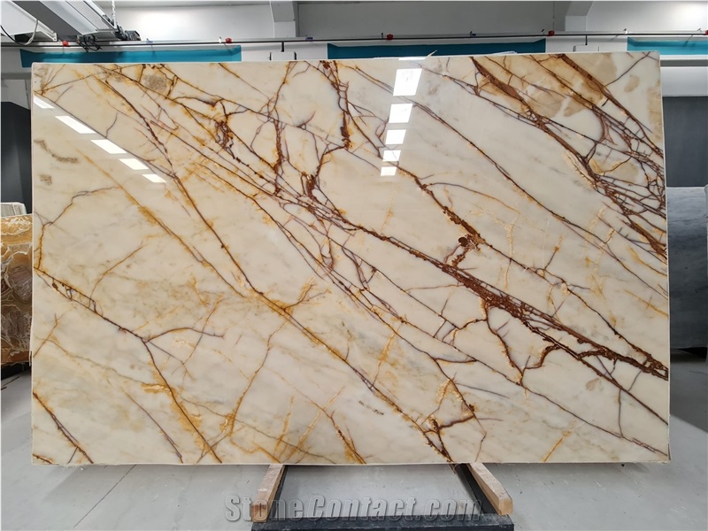 Afyon Golden River Marble Slab & Tiles