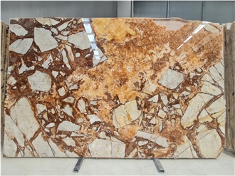 Afyon White Spider Deep River Marble Slab & Tiles