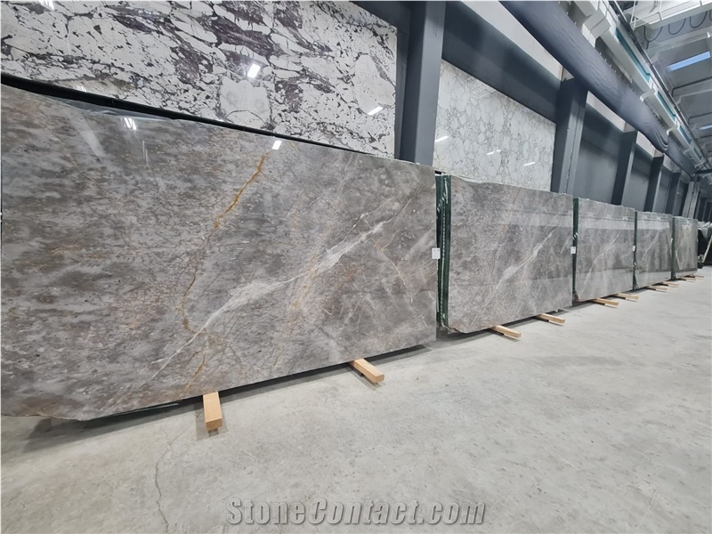 Baran Grey Marble Slab & Tiles