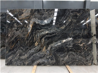 Golden River Turkish Black Marble Slab & Tiles
