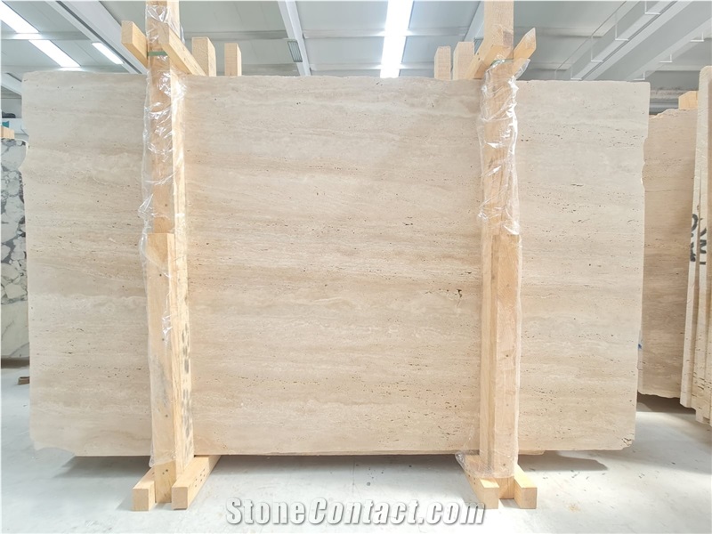 Ivory Cream Light Travertine Slabs