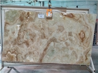 Turkish Golden White Onyx Slab & Tiles