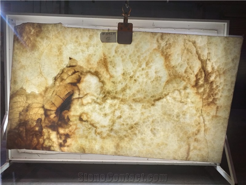 Turkish Golden White Onyx Slab & Tiles