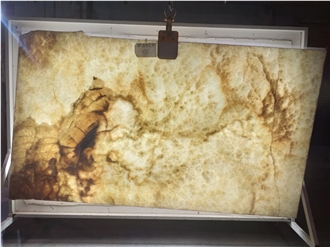 Turkish Golden White Onyx Slab & Tiles