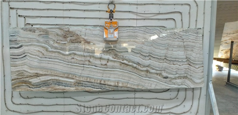Turkish Green Cappucino Onyx Slab & Tiles