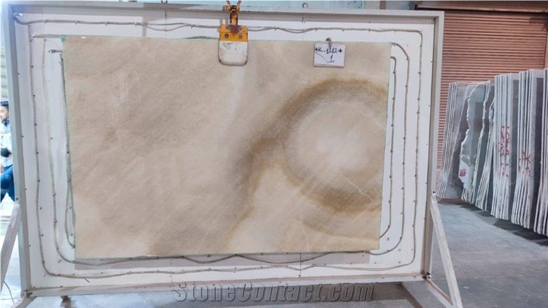 Turkish Ivory Golden Onyx Slab & Tiles