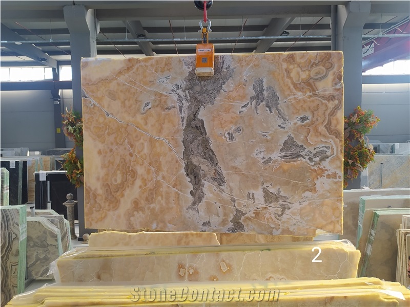 Turkish Orange Onyx Slab & Tiles