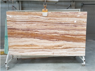 Turkish Orange Tiger Skin Onyx Slab & Tiles