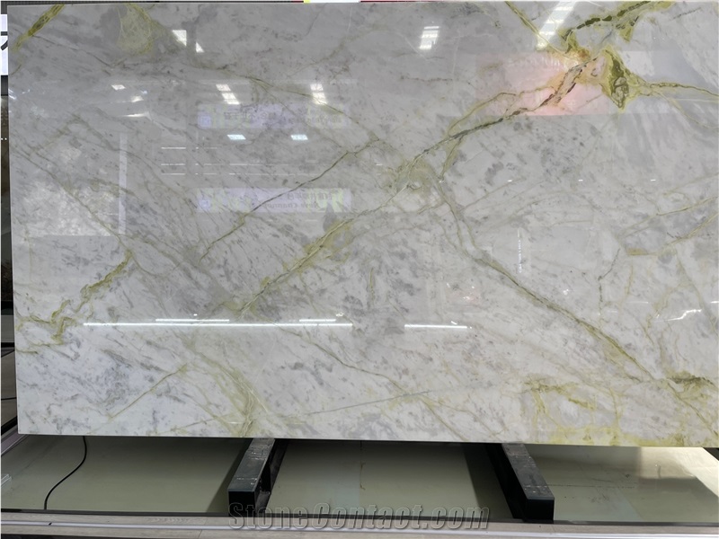 Luminous Marble Slab Wall Tiles Polish Surface