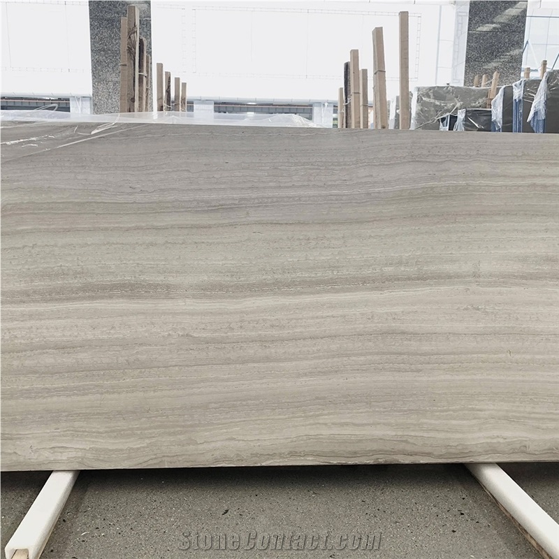 China Quarry Rock White Wooden Marble Block