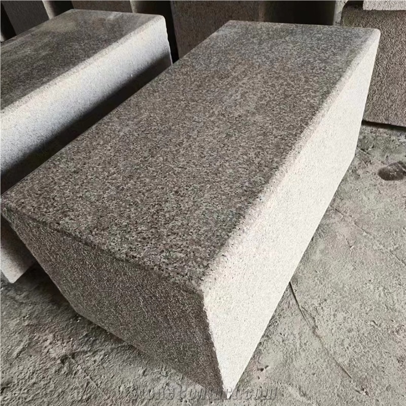 G635 Pink Granite Natural Surface And Polished Park Bench
