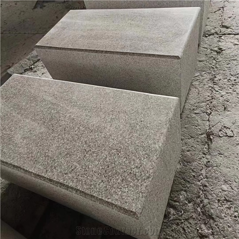 G635 Pink Granite Natural Surface And Polished Park Bench
