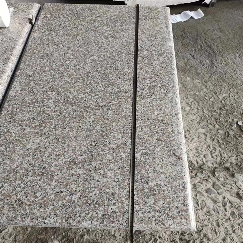 G635 Pink Granite Natural Surface And Polished Park Bench