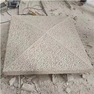 G682 Rusty Yellow Granite Flamed  Bespoke Pier Caps