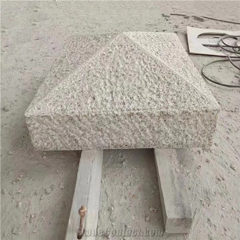 G682 Rusty Yellow Granite Flamed  Bespoke Pier Caps