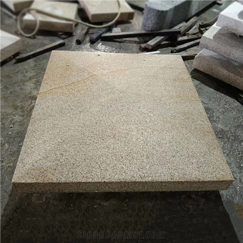 G682 Rusty Yellow Granite Flamed  Bespoke Pier Caps