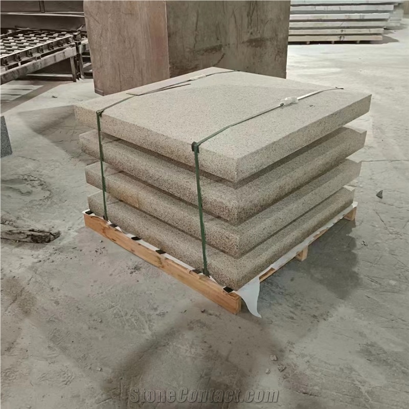 G682 Rusty Yellow Granite Flamed  Bespoke Pier Caps