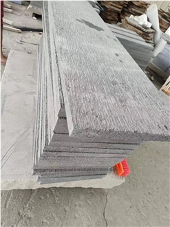 G684 Black Granite Chiseled Wall Tiles And Floor