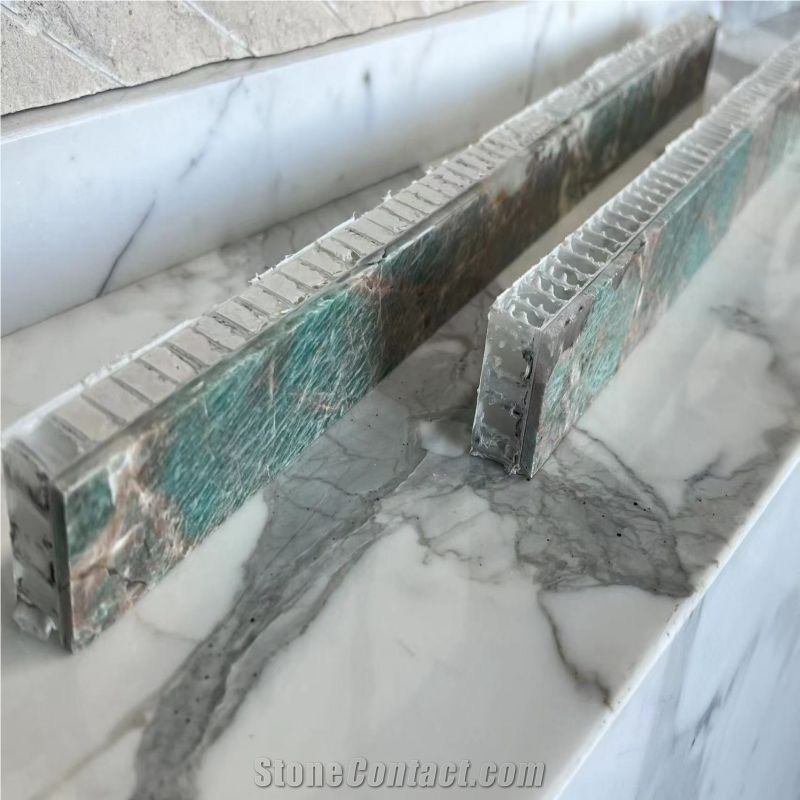 Amazon Green Granite Laminated Translucent Honeycomb Panels