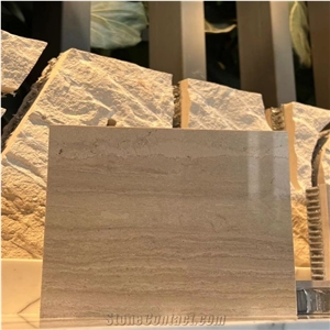 Beige Serpeggiante Marble Tile Laminated Honeycomb Panels