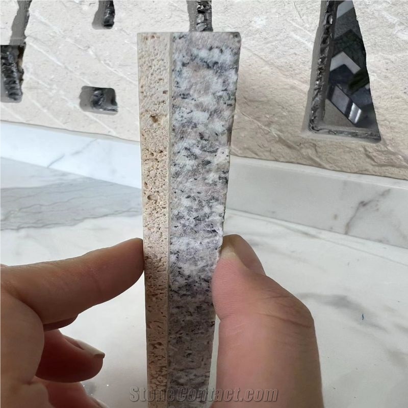 Beige Travertine-Granite Backed Laminate Panels
