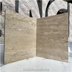 Beige Travertine Tile Aluminum Composite Stone Panels