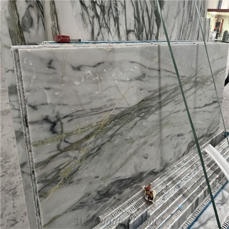 Clivia Marble White Slab Tile Laminated  Honeycomb Panels