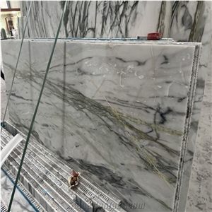 Clivia Marble White Slab Tile Laminated  Honeycomb Panels