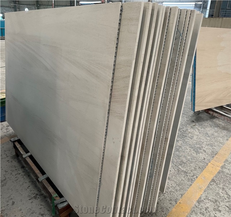 Moca Cream Beige Limestone Laminated Honeycomb Panels