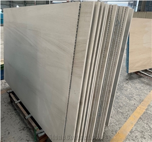 Moca Cream Beige Limestone Laminated Honeycomb Panels